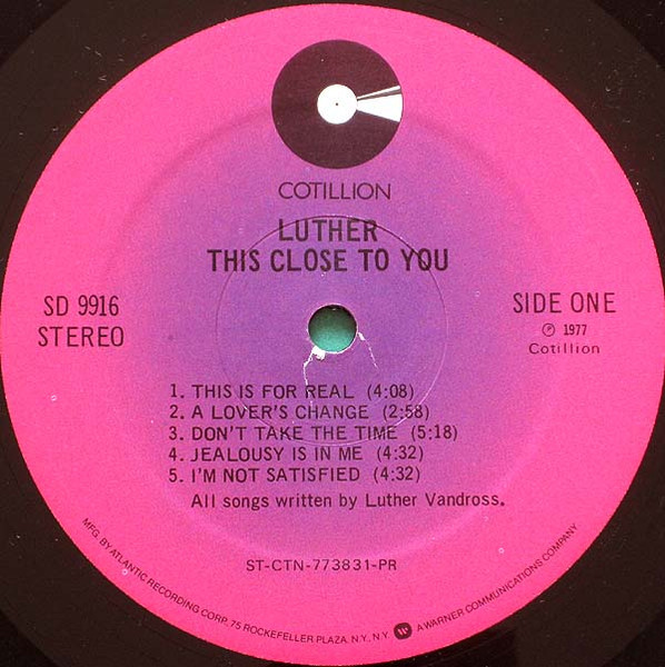 Luther - This Close To You (LP, Album, PR )