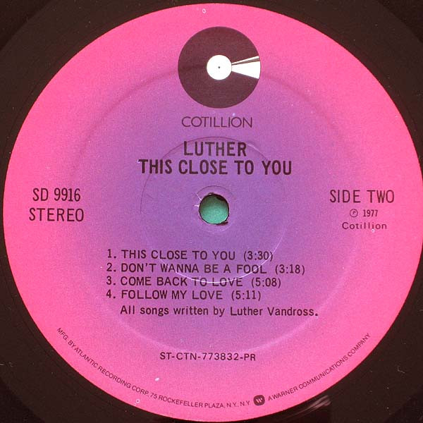 Luther - This Close To You (LP, Album, PR )