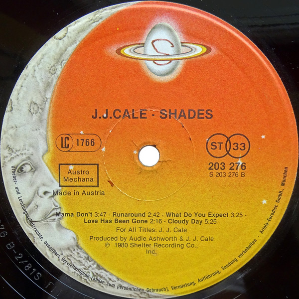 J.J. Cale - Shades (LP, Album)