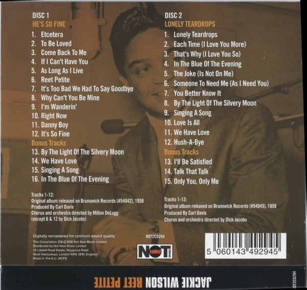 Jackie Wilson - Reet Petite - The Original Recordings (2xCD, Comp, RM, Sli)