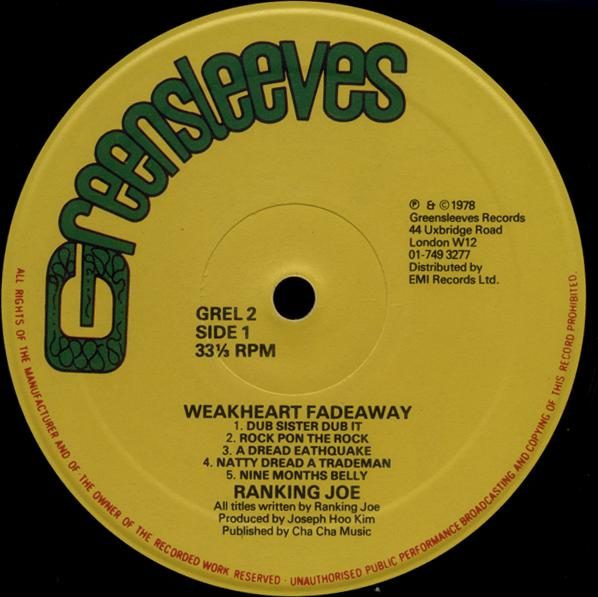 Ranking Joe - Weakheart Fadeaway (LP, Album)