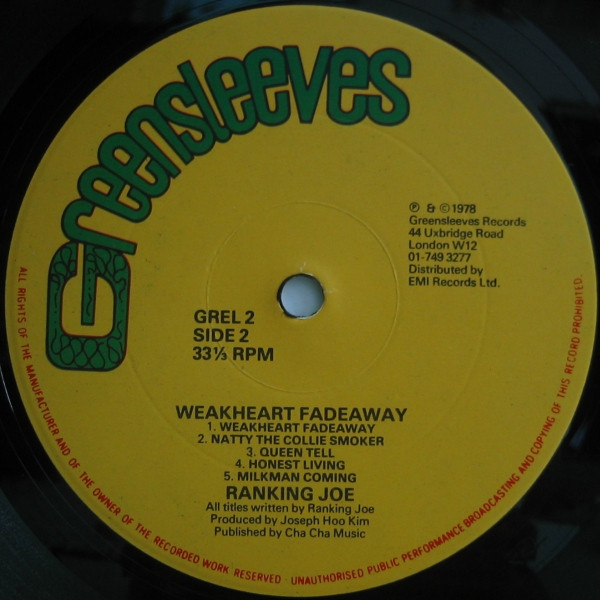 Ranking Joe - Weakheart Fadeaway (LP, Album)