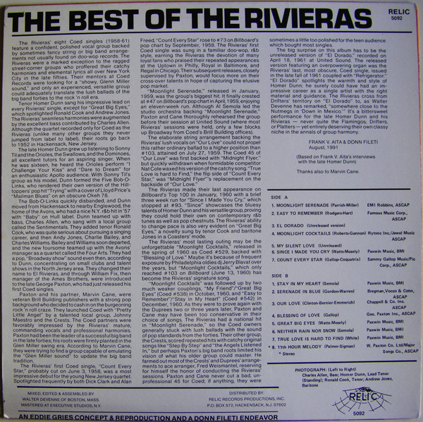 The Rivieras (2) - The Best Of The Rivieras (LP, Comp)