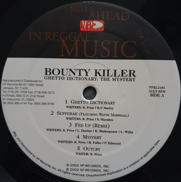 Bounty Killer - Ghetto Dictionary: The Mystery (2xLP, Album)