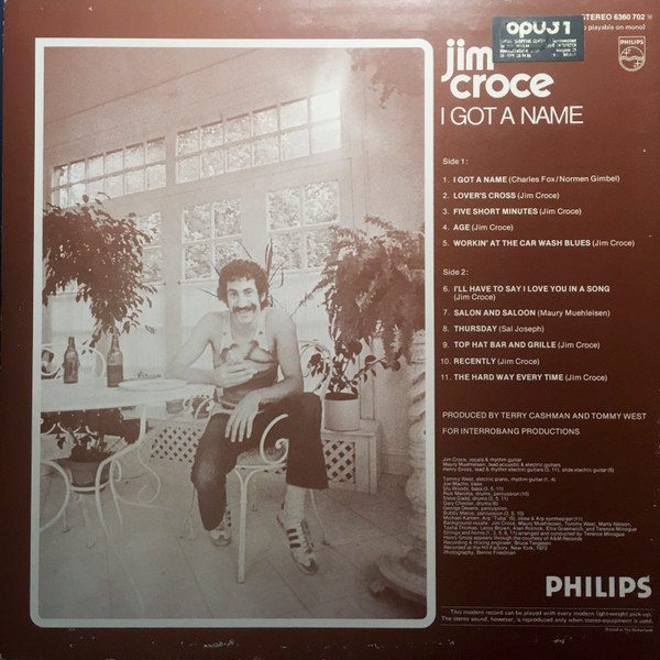 Jim Croce - I Got A Name (LP, Album)