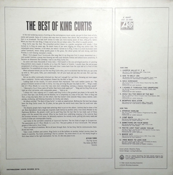 King Curtis - The Best Of King Curtis (LP, Comp)
