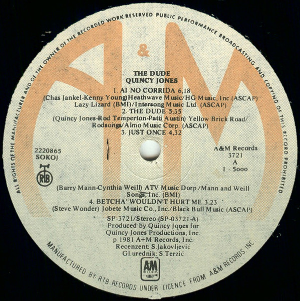 Quincy Jones - The Dude (LP, Album)