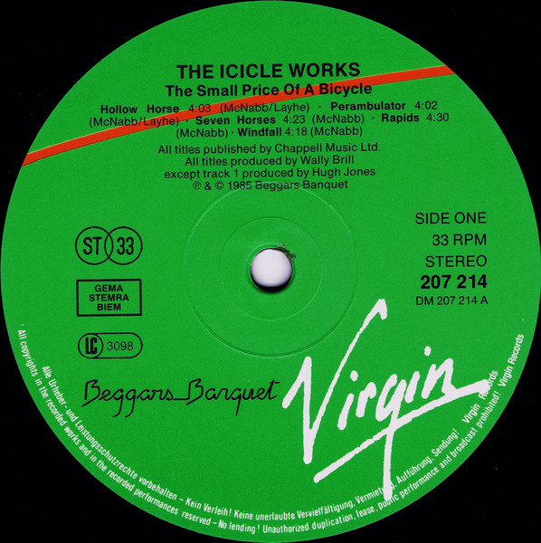 The Icicle Works - The Small Price Of A Bicycle (LP, Album)