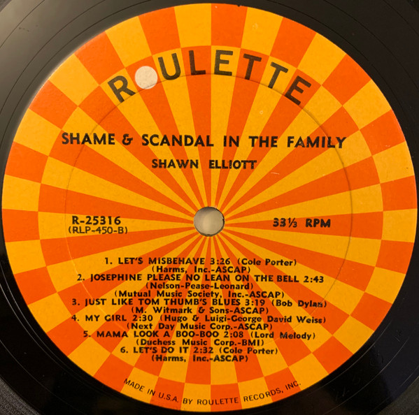 Shawn Elliott - Shame And Scandal In The Family (LP, Album, Mono)