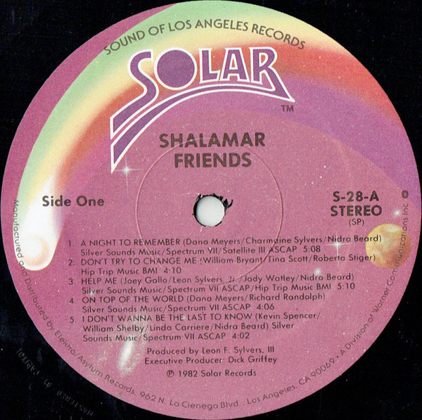 Shalamar - Friends (LP, Album, Spe)