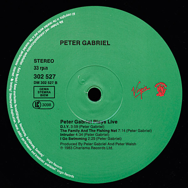 Peter Gabriel - Plays Live (2xLP, Album, RE)