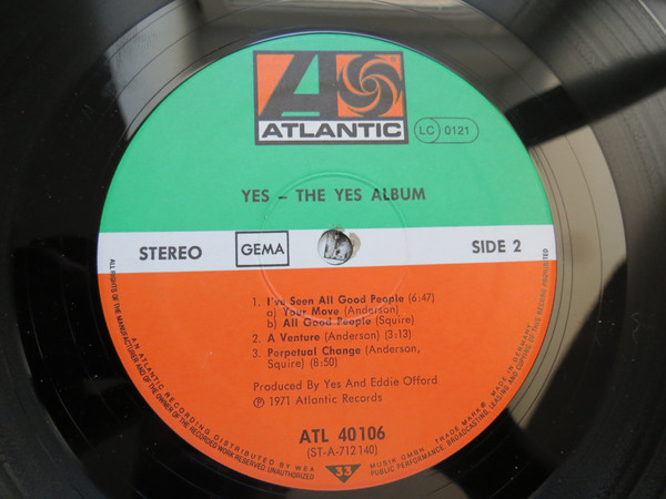 Yes - The Yes Album (LP, Album, RE, Gat)