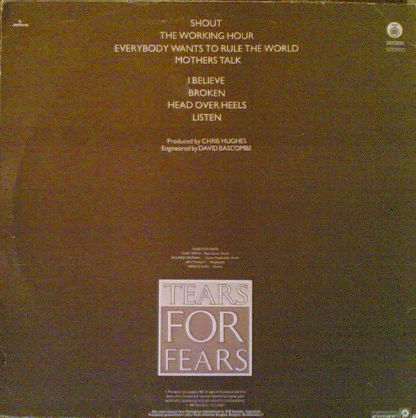 Tears For Fears - Songs From The Big Chair (LP, Album)
