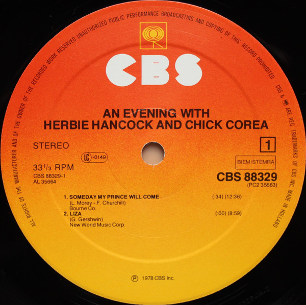 Herbie Hancock & Chick Corea - An Evening With Herbie Hancock & Chick Corea In Concert (2xLP, Album, Gat)