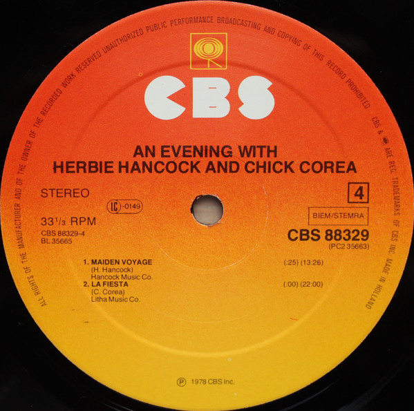 Herbie Hancock & Chick Corea - An Evening With Herbie Hancock & Chick Corea In Concert (2xLP, Album, Gat)
