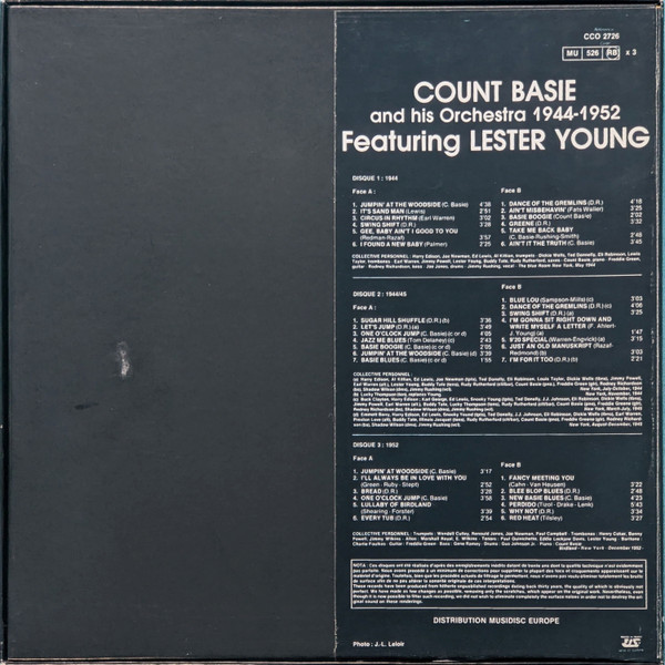 Count Basie And His Orchestra*, Lester Young - Count Basie And His Orchestra 1944-1952 (LP, Comp)