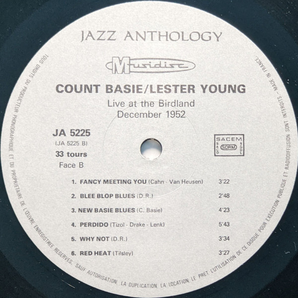 Count Basie And His Orchestra*, Lester Young - Count Basie And His Orchestra 1944-1952 (LP, Comp)