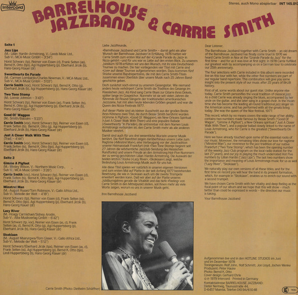 Barrelhouse Jazzband & Carrie Smith - Barrelhouse Jazzband & Carrie Smith   (LP, Album)