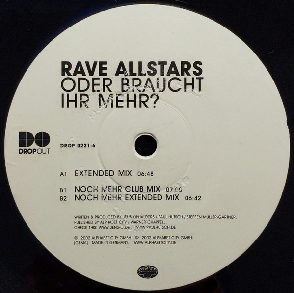 Rave Allstars - Oder Braucht Ihr Mehr? (12