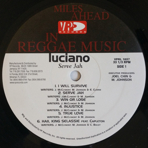 Luciano (2) - Serve Jah (LP, Album)