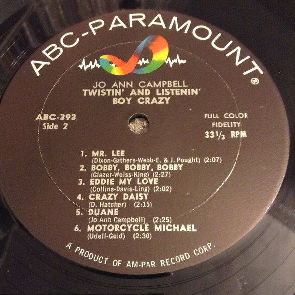 Jo Ann Campbell - For Twistin' And Listenin' / Boy Crazy (LP, Album, Mono)