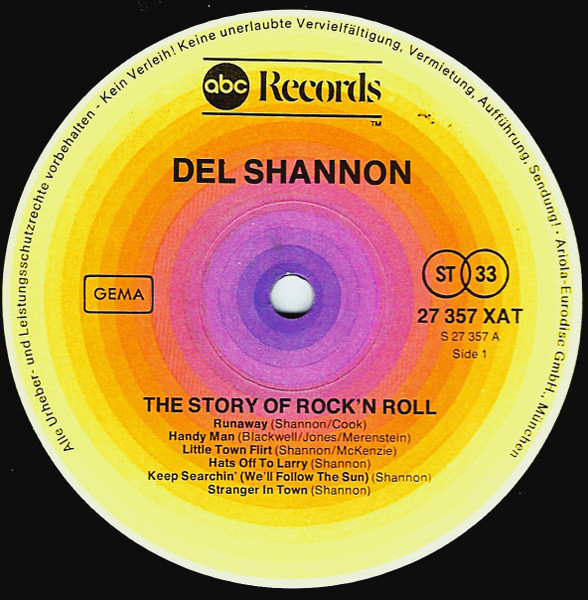 Del Shannon - The Story Of Rock And Roll (LP, Comp)
