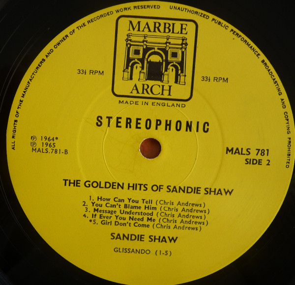 Sandie Shaw - The Golden Hits Of Sandie Shaw (LP, Comp)