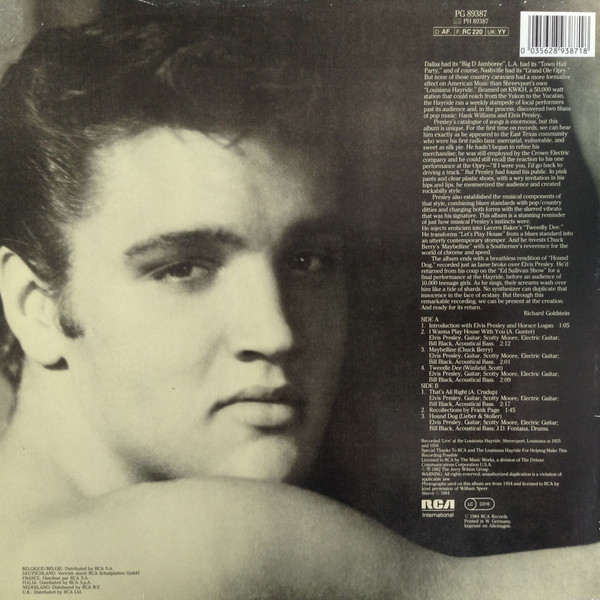 Elvis Presley - The First Live Recordings  (LP, Mono)