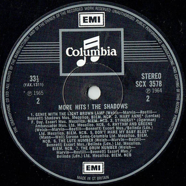 The Shadows - More Hits! The Shadows (LP, Comp, RE)