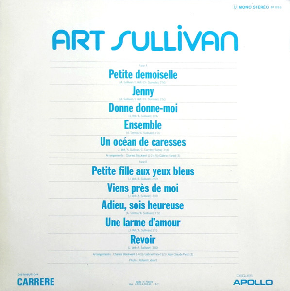 Art Sullivan - Petite Demoiselle (LP, Album)
