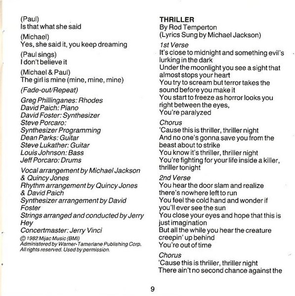 Michael Jackson - Thriller (CD, Album, RP)