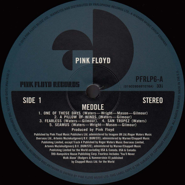 Pink Floyd - Meddle (LP, Album, RE, RM, 180)