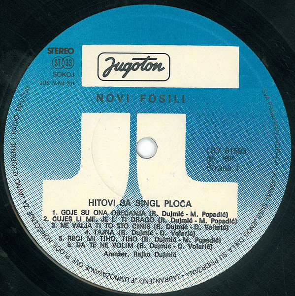 Novi Fosili - Hitovi Sa Singl Ploča (LP, Comp, RP)