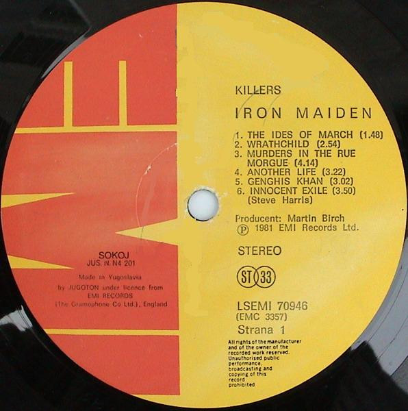 Iron Maiden - Killers (LP, Album)