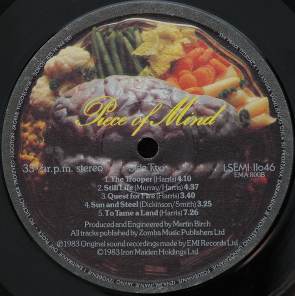 Iron Maiden - Piece Of Mind (LP, Album, Gat)