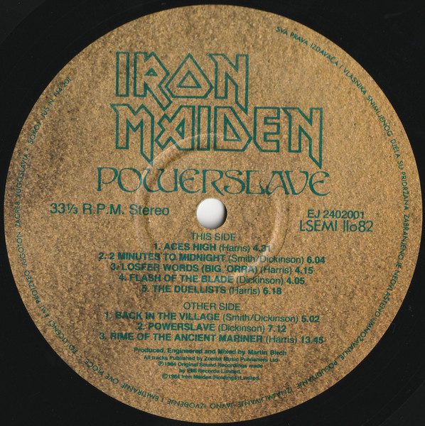 Iron Maiden - Powerslave (LP, Album)