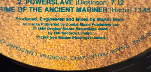 Iron Maiden - Powerslave (LP, Album)