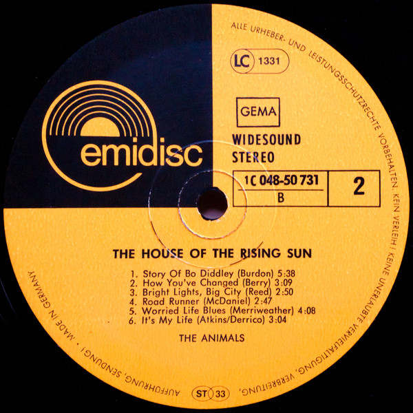 The Animals - House Of The Rising Sun (LP, Comp, RE, EMI)