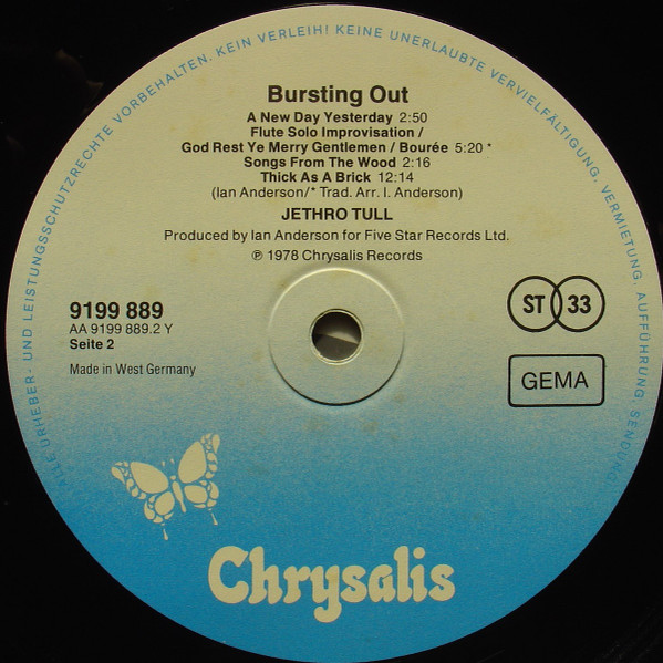Jethro Tull - Live (Bursting Out) (2xLP, Album, Gat)