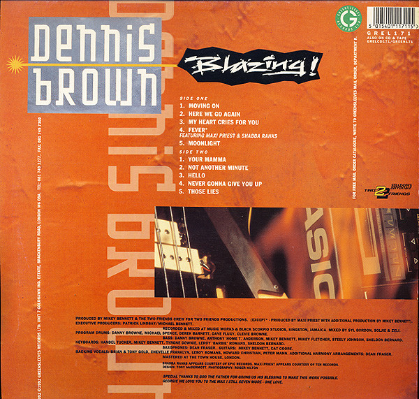 Dennis Brown - Blazing ! (LP, Album)