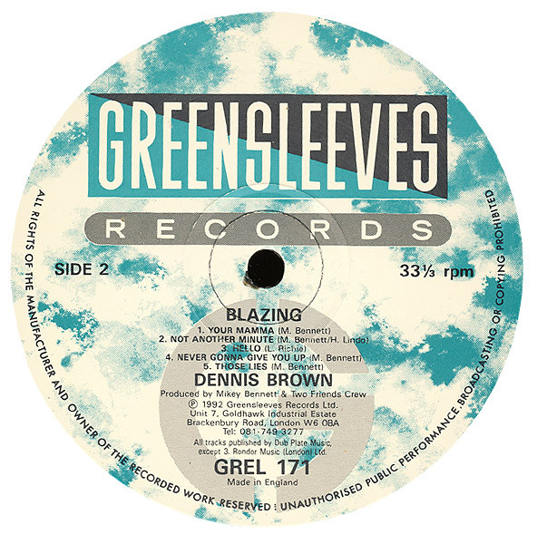 Dennis Brown - Blazing ! (LP, Album)