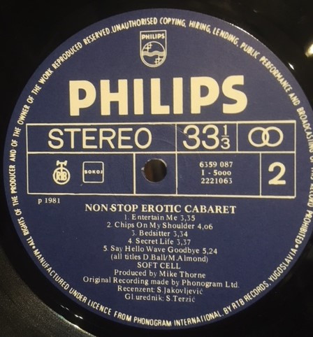 Soft Cell - Non-Stop Erotic Cabaret (LP, Album)