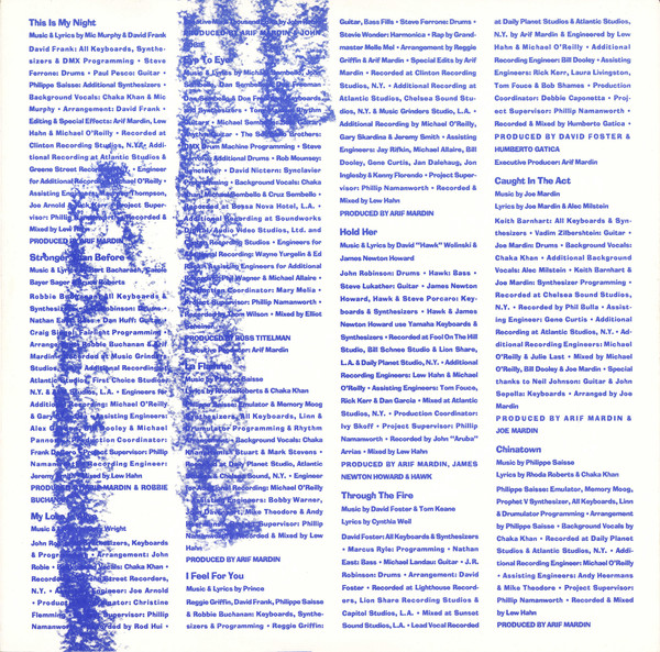 Chaka Khan - I Feel For You (LP, Album)