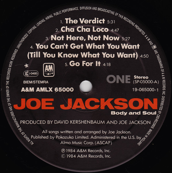 Joe Jackson - Body And Soul (LP, Album)