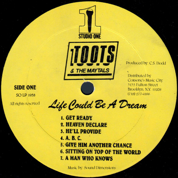 Toots & The Maytals - Life Could Be A Dream (LP, Album)
