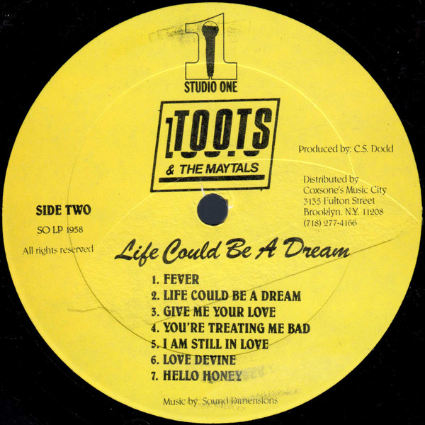 Toots & The Maytals - Life Could Be A Dream (LP, Album)