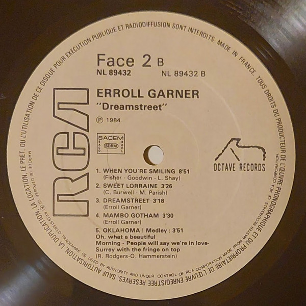 Erroll Garner - Dreamstreet (LP, Album, RP)