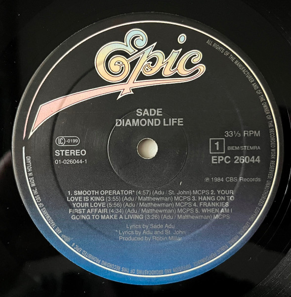 Sade - Diamond Life (LP, Album, Dar)