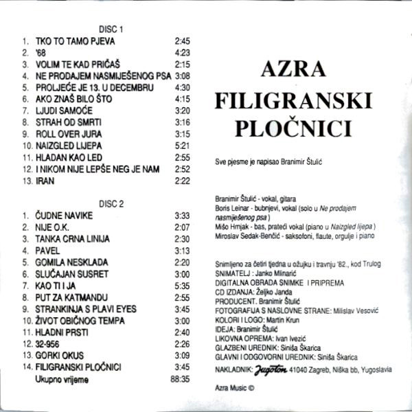 Azra (3) - Filigranski PloÄnici (2xCD, Album, RE)