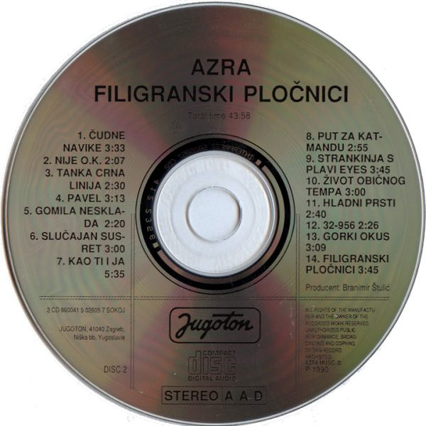 Azra (3) - Filigranski PloÄnici (2xCD, Album, RE)